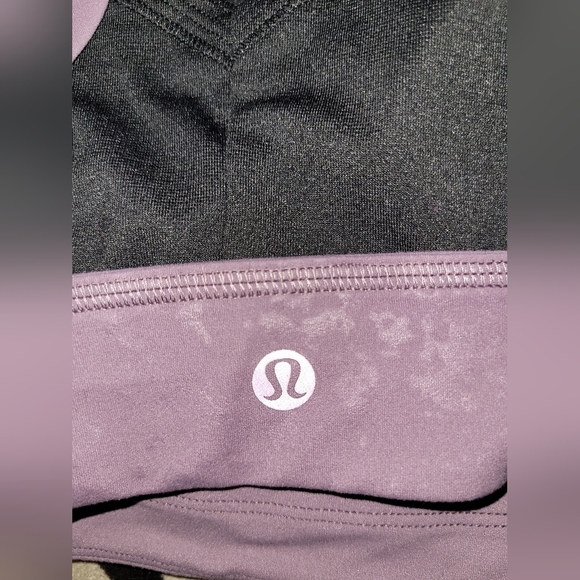 Lululemon Lab Embossed Nulu Cross-Back Yoga Bra Tracer Print Emboss Amethyst 2 - Picture 10 of 14